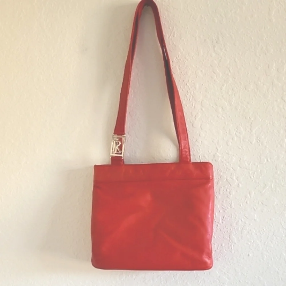 Ralph Lauren Red Leather Shoulder Bag
